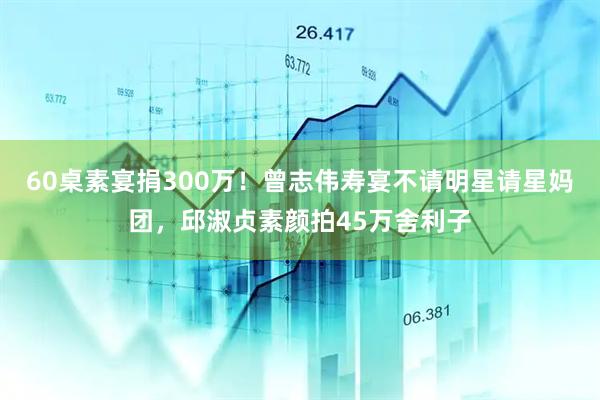 60桌素宴捐300万！曾志伟寿宴不请明星请星妈团，邱淑贞素颜拍45万舍利子